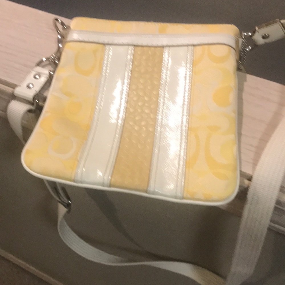 Coach yellow mini crossbody handbag